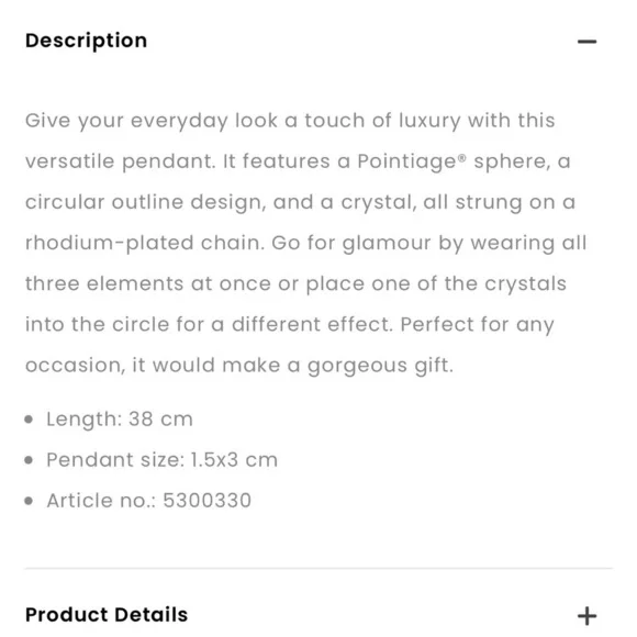 New In Box Swarovski Versatile Hote Crystal Silver Pendant $129 - Picture 6 of 11